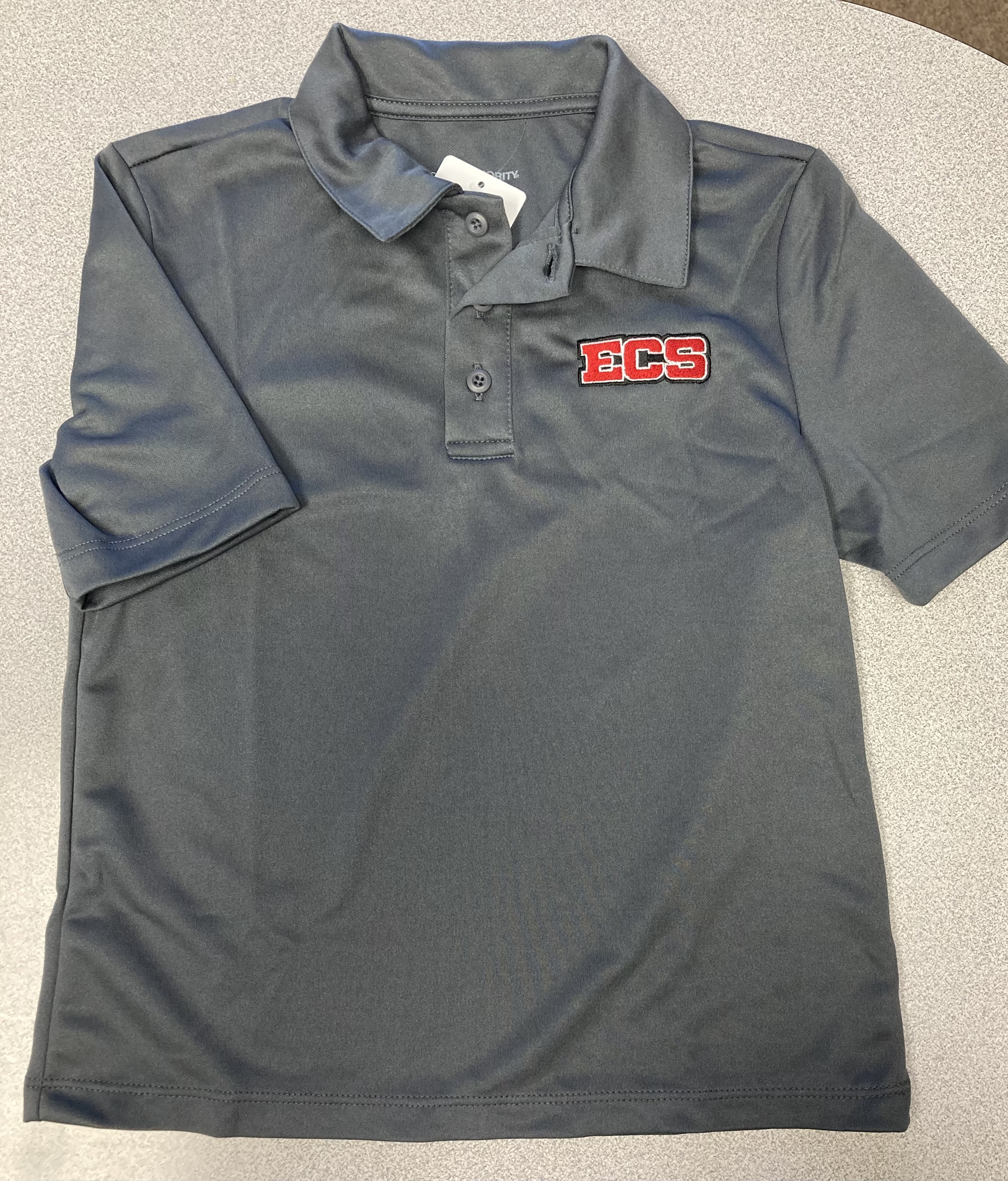 ECS Boys Dri Fit Polo-Grey all grades